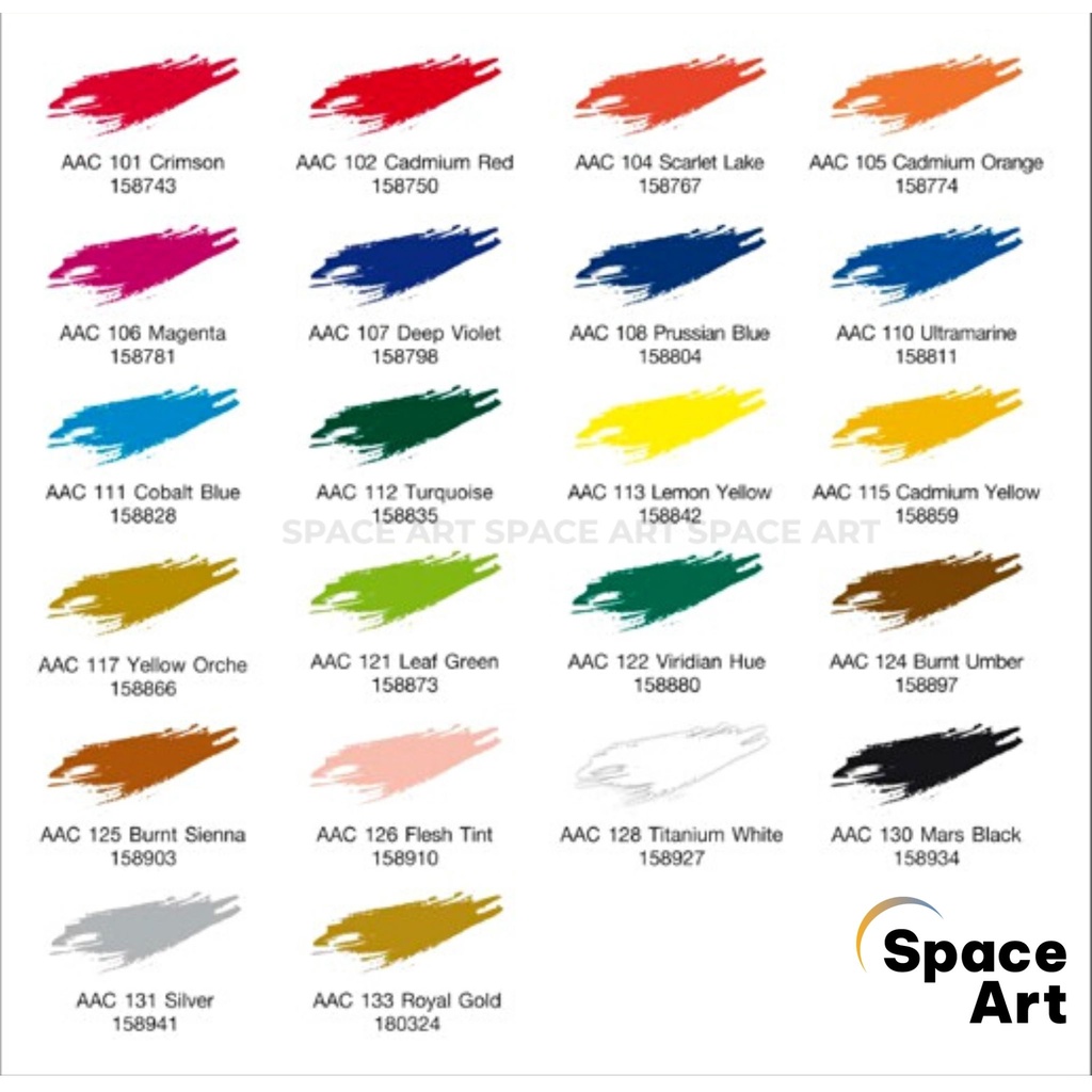 Màu Acrylic Artist RENAISSANCE Thái Lan 20ml vẽ trên mọi chất liệu