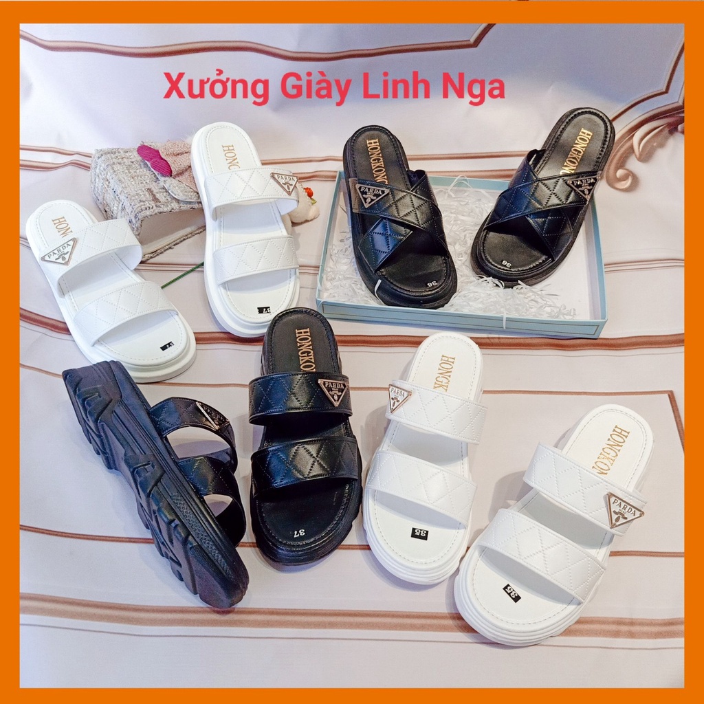 Dép Bánh Mì Cao Nữ Đế Pu 3 - 5P Siêu Nhẹ Cực Êm Quai Dập Sắc Nét Sang Chảnh Pd01