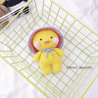 Con gà đội nón nhồi bông bằng len dễ thương cho bé - thú bông handmade đan móc thủ công bằng tay