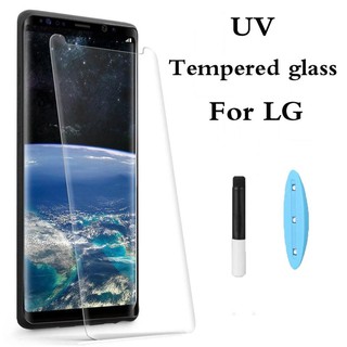 Miếng dán kính cường lực uv full màn keo nước cho lg v50 thinq, miếng dán cường lực lg v50
