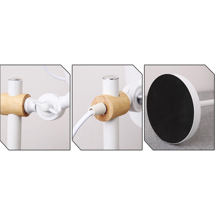 Đèn học,  đèn decor để bàn thân cao màu trắng Vintage đọc sách, làm việc trang trí phòng ngủ