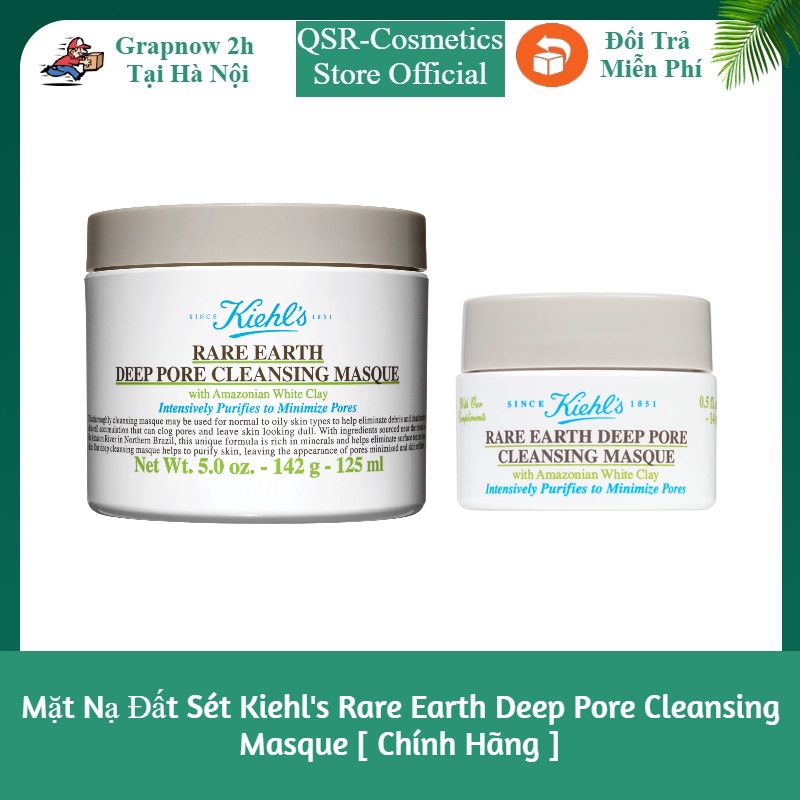 Mặt Nạ Đất Sét Kiehl's Rare Earth Deep Pore Cleansing Masque [ Chính Hãng ]