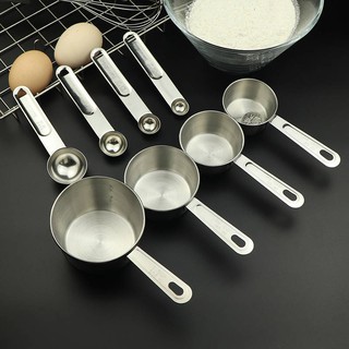 Stainless steel measuring cup spoon four-piece scale cup
