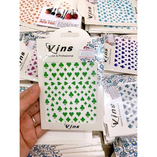 dán móng ( sticker ) trang trí móng tay chân mẫu lá bài