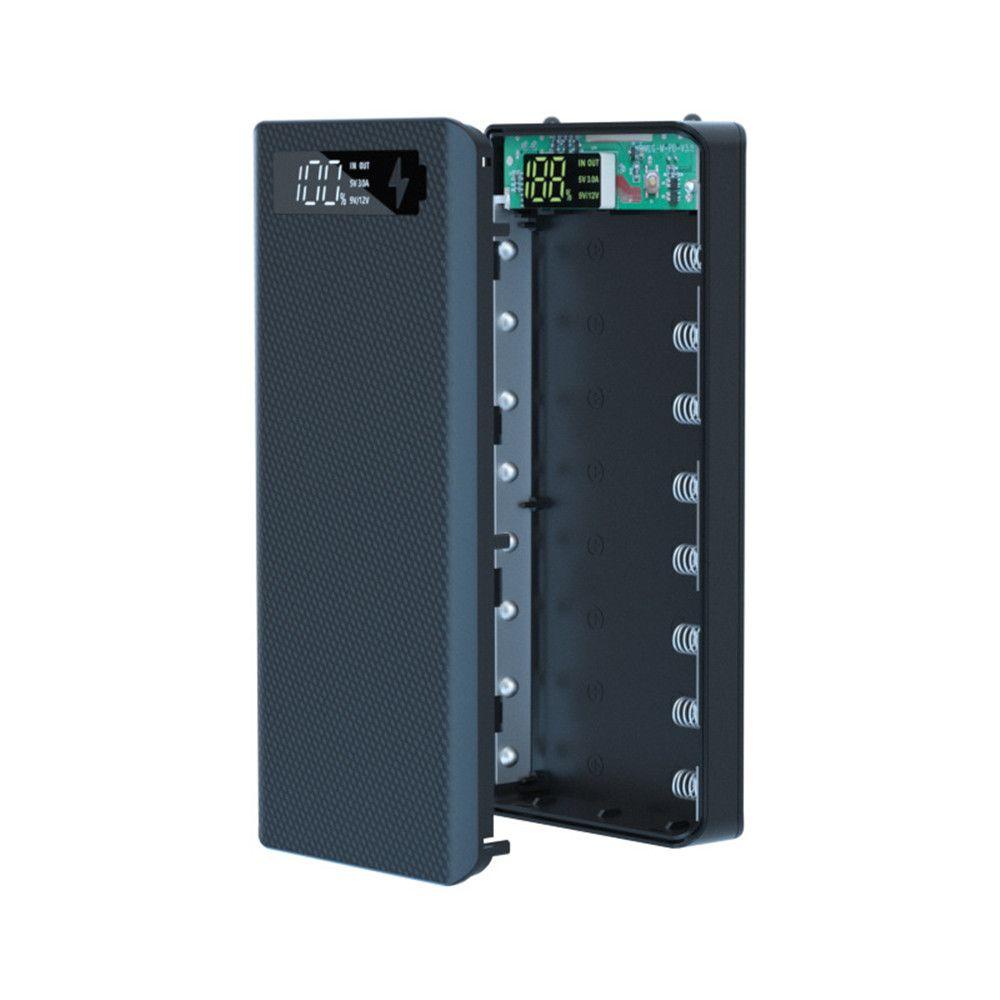 JONYE Pin Sạc Dự Phòng 8 X 18650 Không Hàn Hai Cổng USB Màn Hình LCD Giá Đỡ