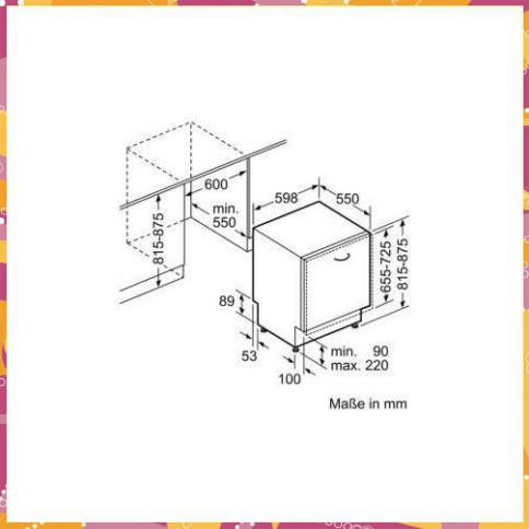 Máy rửa bát âm tủ Bosch HMH.SMV46MX03E - Seri 4  , dung tích rửa 14 bộ chén bát ( Xuất sứ Đức - Phân Phối Chính Hãng ).