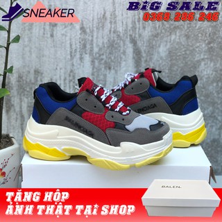 Giày thể thao balen màu xanh đỏ size nam nữ