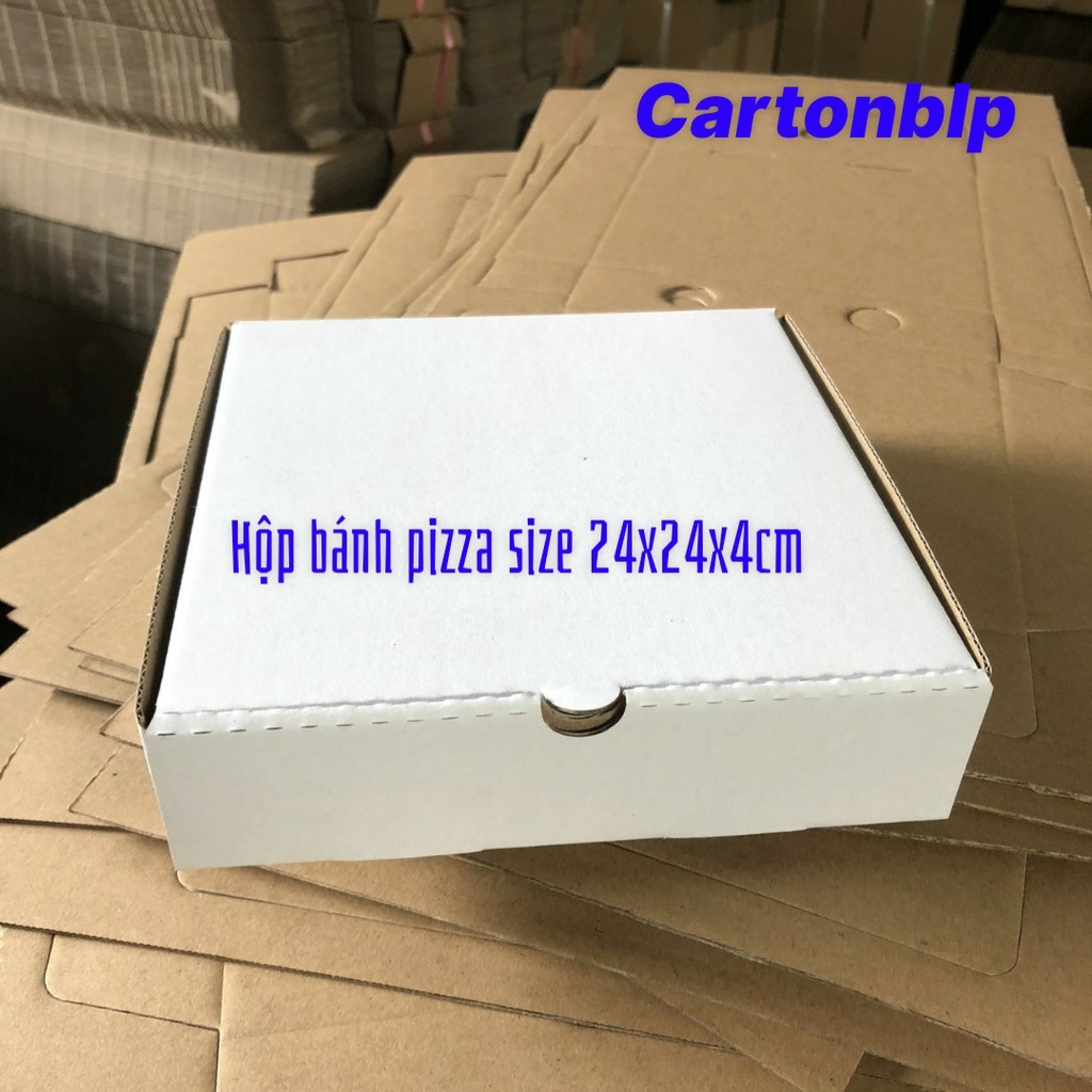 Hộp bánh pizza size 24x24x4cm bộ 20 cái