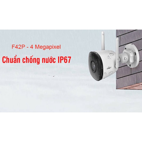 Camera Imou Bullet Wifi IPC-F42P-imou 4 Megapixel , chống nước ( DSS bảo hành 24 tháng)