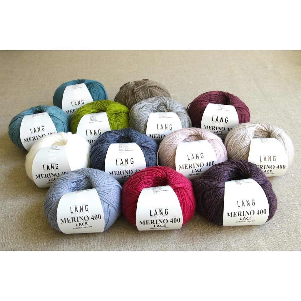 Cuộn len sợi lông cừu Lang Merino Lace 400