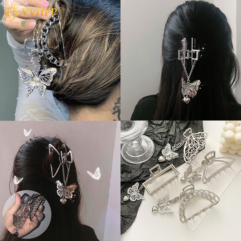 Kẹp tóc hình trái tim / bươm bướm thời trang thanh lịch sáng tạo cho nữ