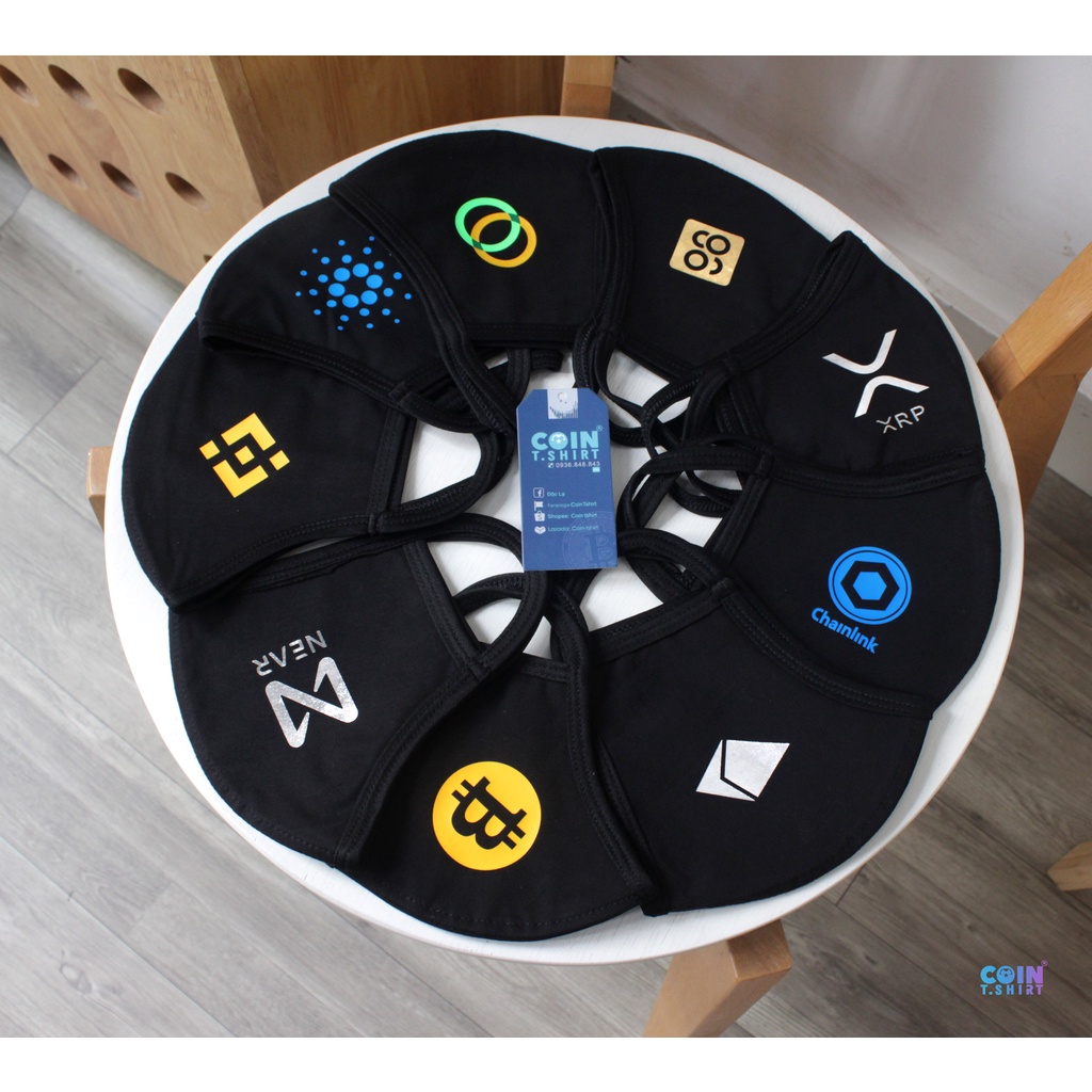 Khẩu trang HODL, BINANCE, BITCOIN (Coin Tshirt)=&gt; Bitcoin BTC, Ethereum ETH, Binance BNB, CRYPTO