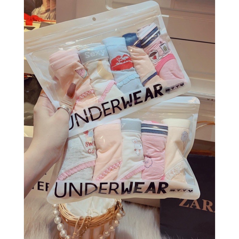 SET 5 QUẦN CHIP HÌNH CUTE TÚI ZIP | BigBuy360 - bigbuy360.vn