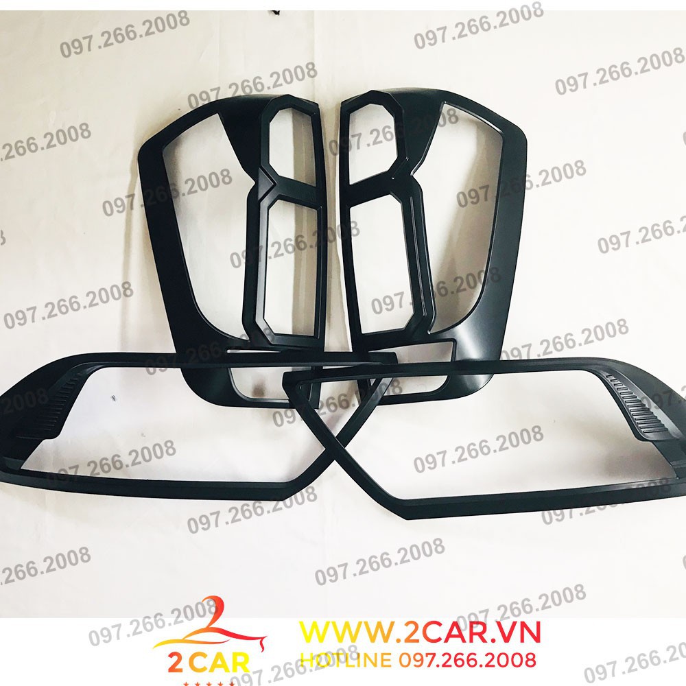 Ốp Viền Đèn Pha, Hậu Nhựa ABS NAVARA màu đen