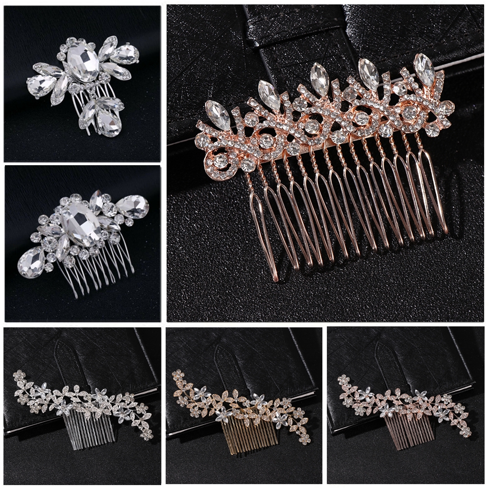 Lược cài tóc đính đá lấp lánh cho cô dâu