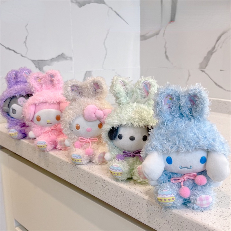 SANRIO  Kuromi My Melody Cinnamoroll Móc Khóa Thỏ Nhồi Bông Xinh Xắn Dễ Thương