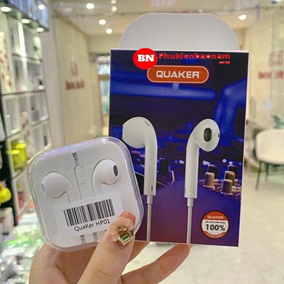 Tai nghe QUAKER chân 3.5 dành cho (samsung,oppo,vio.....)