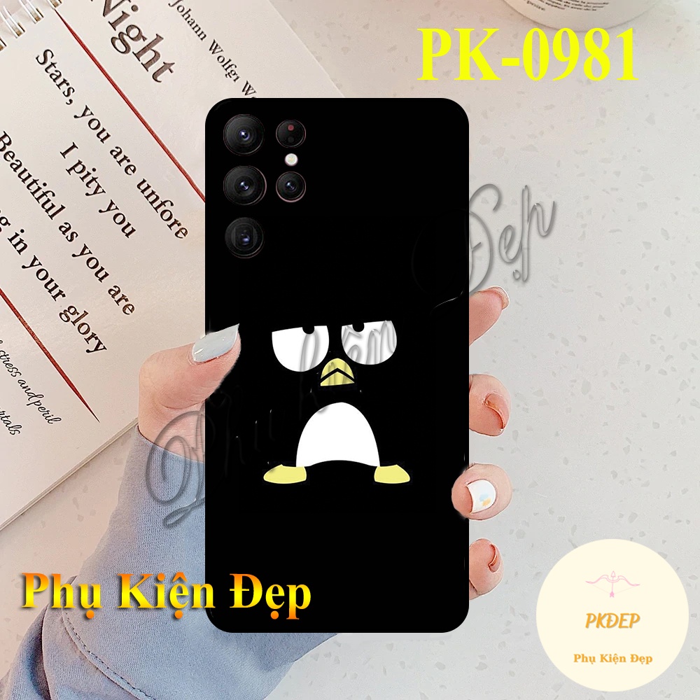 Ốp lưng Basic SmSung S22 Ultra viền đen in hình thú Badtz Maru