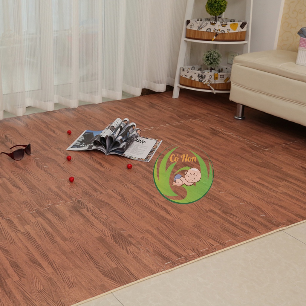 [Siêu rẻ] Bán lẻ 1 tấm - Thảm xốp gỗ lót sàn kích thước 60x60 dày 1cm