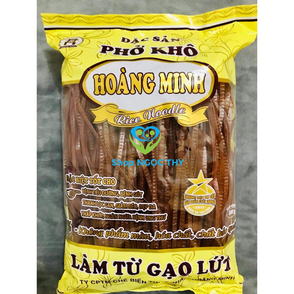 Phở gạo lứt đỏ Hoàng Minh 500gr/gói, phở gạo lức khô eatclean giảm cân hiệu quả | BigBuy360 - bigbuy360.vn