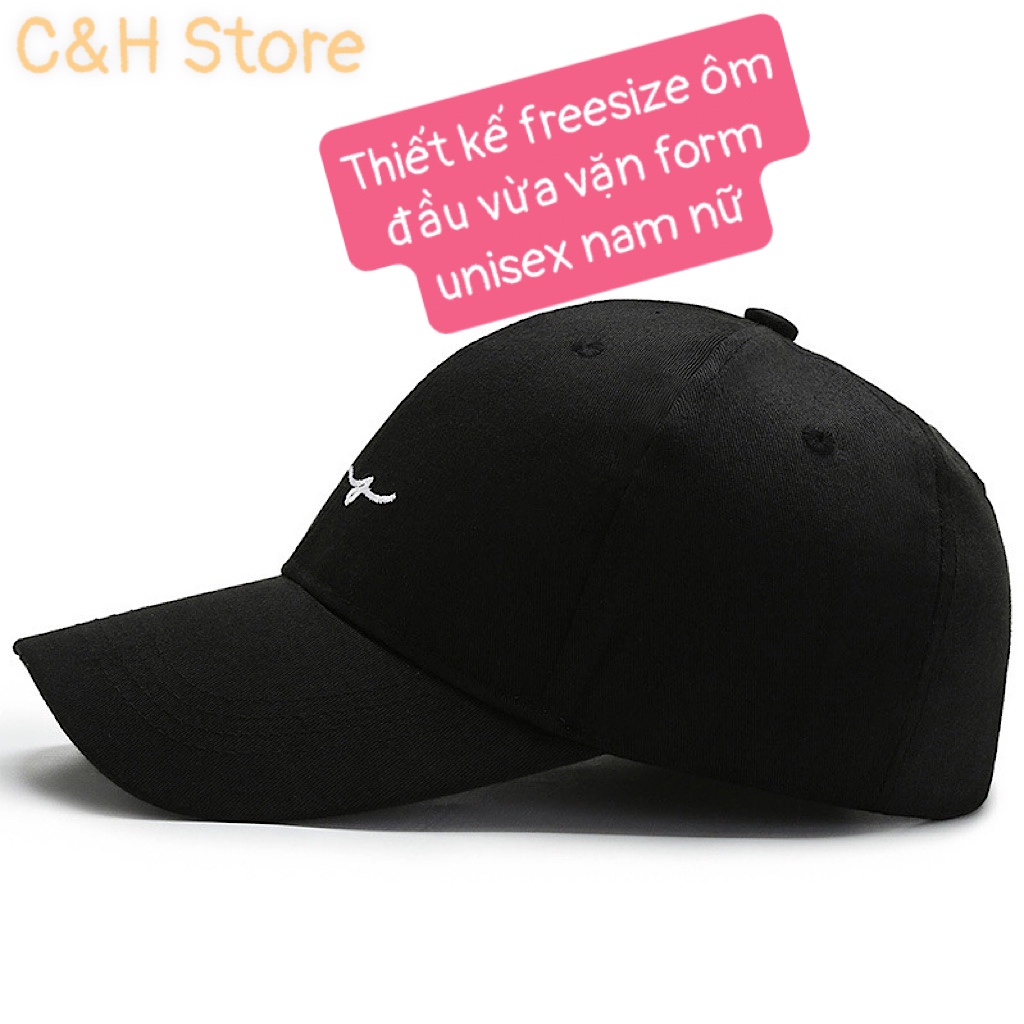 Mũ lưỡi trai họa tiết đơn giản, nón kết nam nữ form unisex phong cách ulzzzang Hàn Quốc cá tính vải kaki cotton