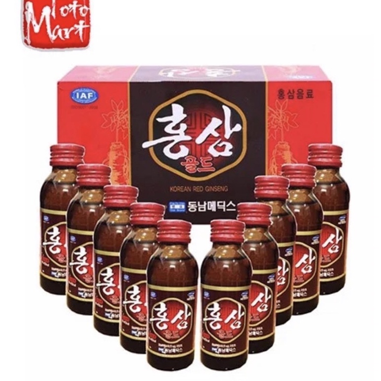 Nước sâm Hàn Quốc hộp 10 chai *100ml