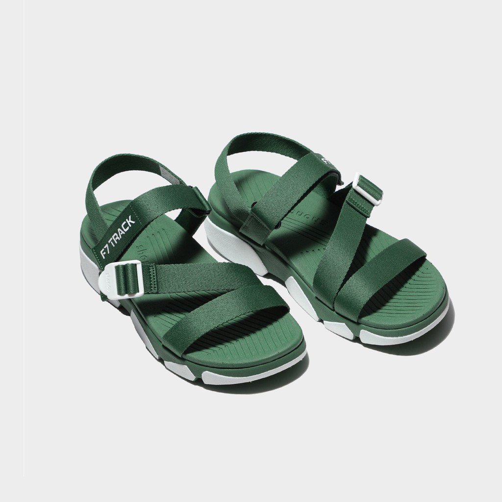 Giày Sandals Shondo F7 Track xanh mint đế trắng F7T0042