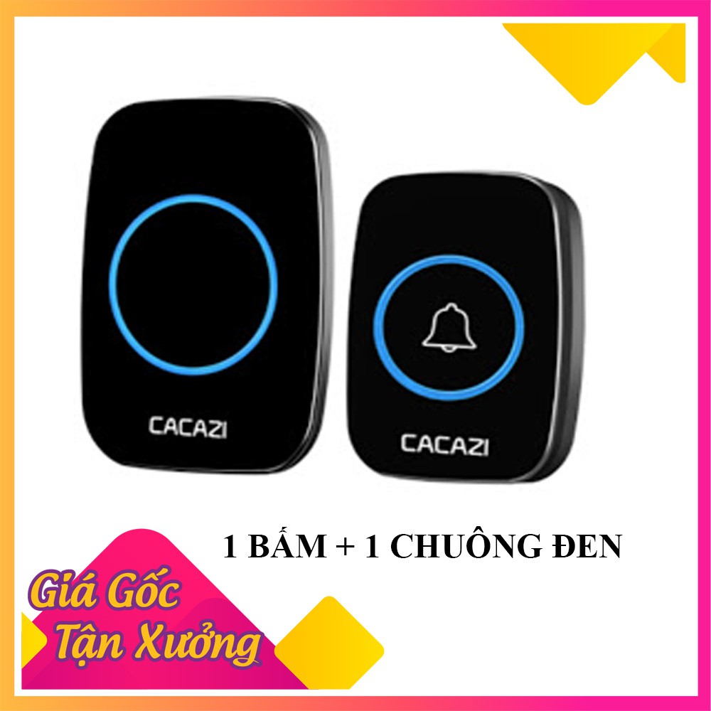 Chuông cửa không dây Cacazi A10 -  36 kiểu nhạc chuông, bảo hành 1 đổi 1 trong 3 tháng - Chống Nước