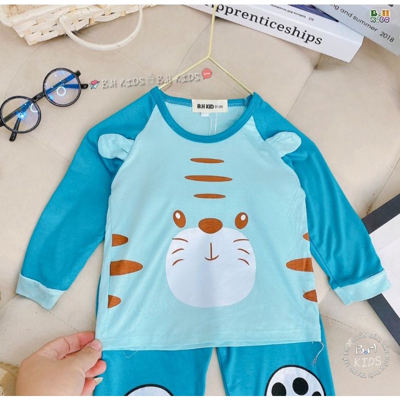 Bộ Thun Lạnh Dài Tay Thu Đông Tai Thú ngộ nghĩnh cho bé