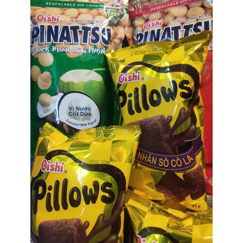 Pillows snack oishi socola 45gram