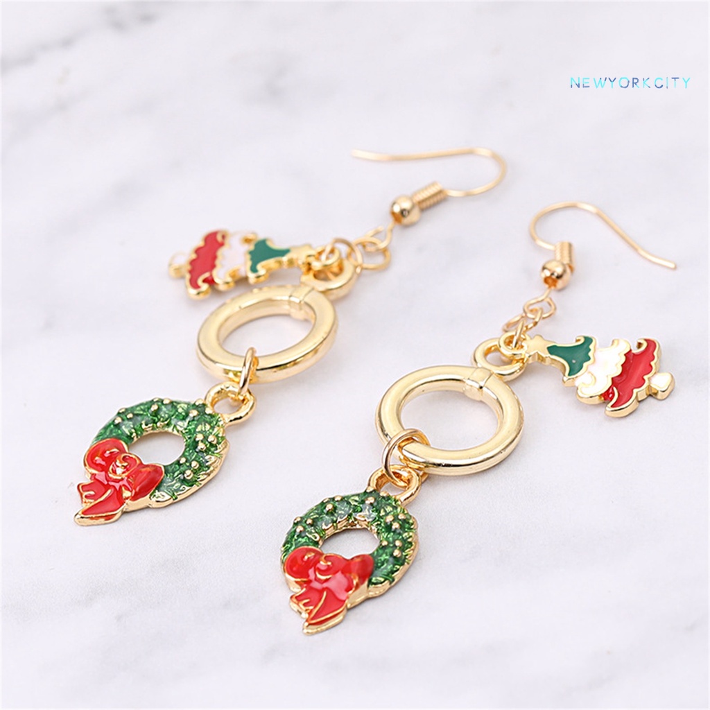 1 Đôi Khuyên Tai Phong Cách Giáng Sinh Dễ Thương