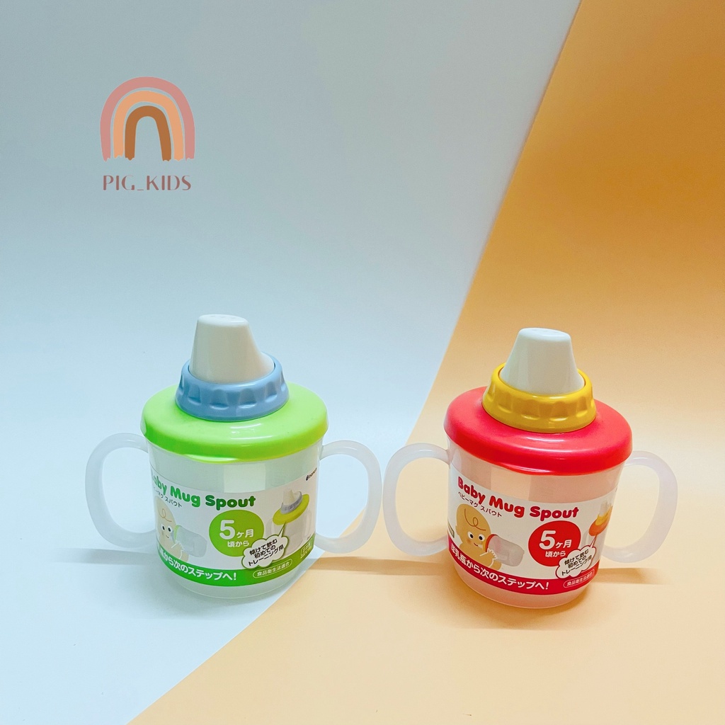 Bình Cốc Tập Uống Baby Mug Nhật Có Tay Cầm Cho Bé