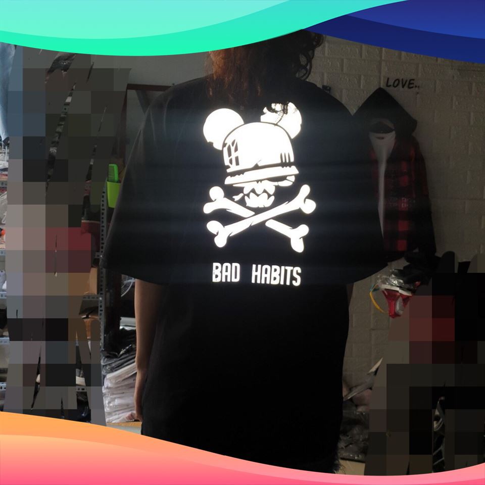 Áo Thun Phản Quang Bad Habbit Dáng Đẹp-Trẻ Trung
