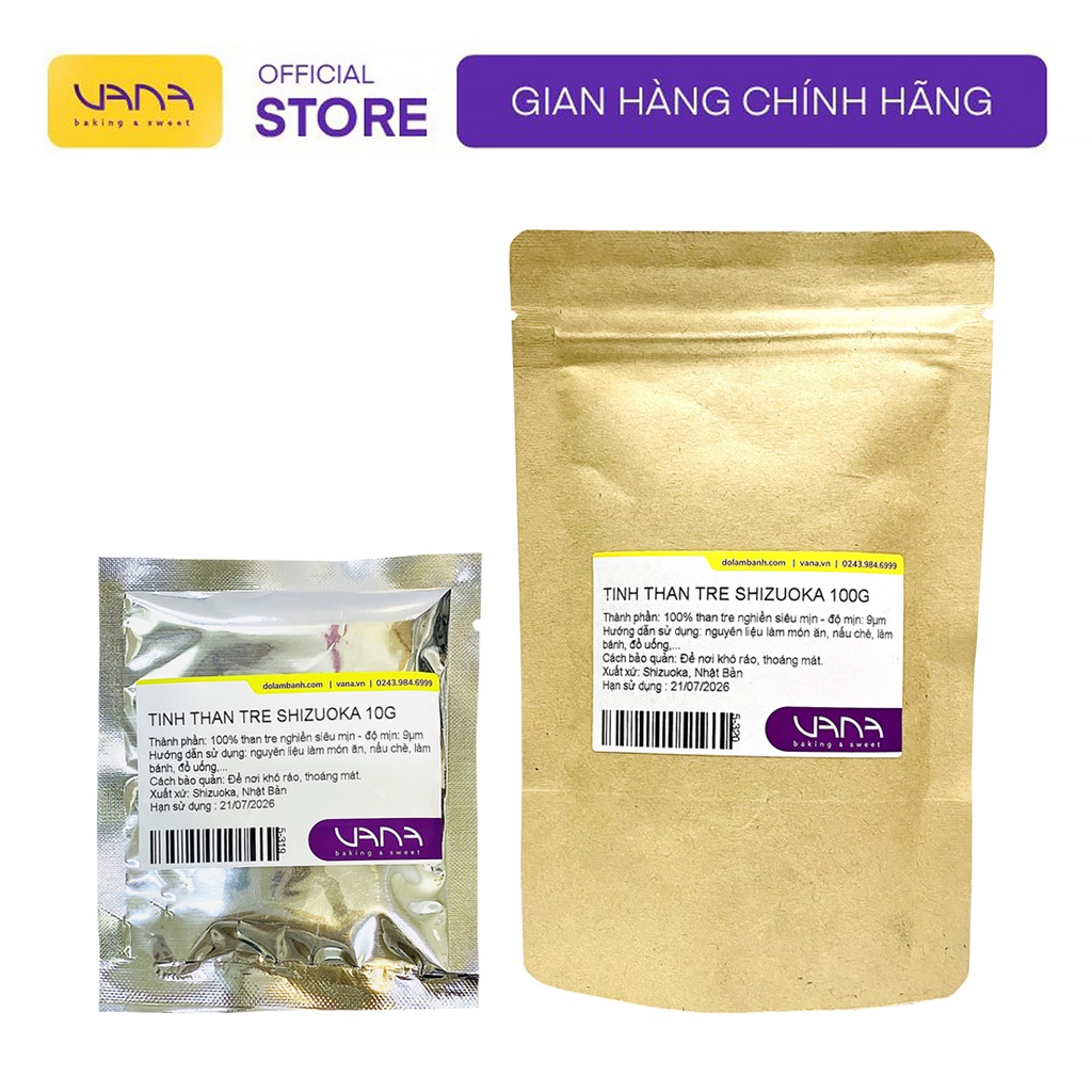 Tinh than tre Shizuoka gói 100g
