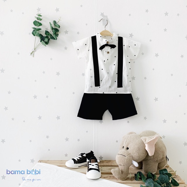 [SIÊU SALE THÁNG 12] Bộ quần áo trẻ em công tử - Made by Bama Babi