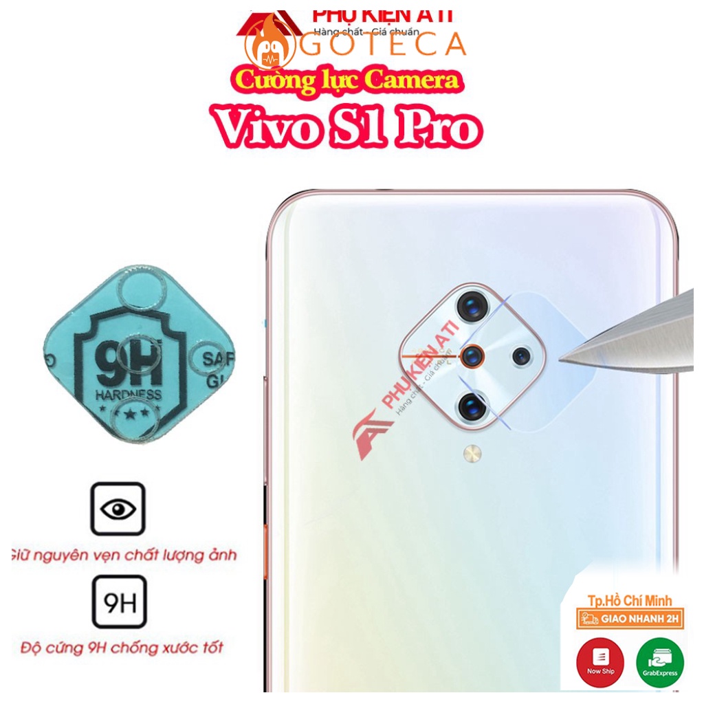 Kính cường lực Camera Vivo S1 Pro-Trong suốt-Độ cứng 9H