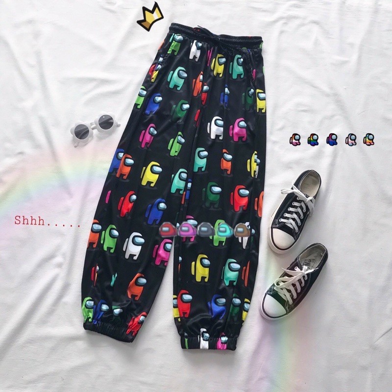 [Mã FATHANG5 giảm 10K đơn 50K] QUẦN JOGGER CARTOON PANT UNISEX, QUẦN HOẠT HÌNH CARTOON DÀI ỐNG RỘNG LƯNG THUN BO LAI