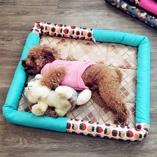 Cũi mùa hè Teddy chó nhỏ chó mèo nhà chó cung cấp giường mùa hè thú cưng mèo xả