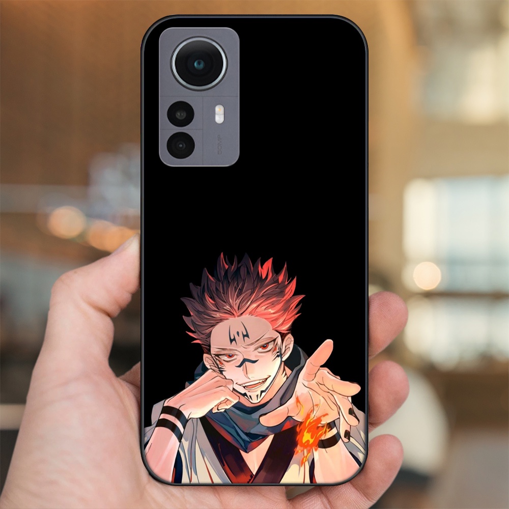 Ốp lưng Xiaomi 12 viền đen in hình Yuji Jujutsu Kaisen
