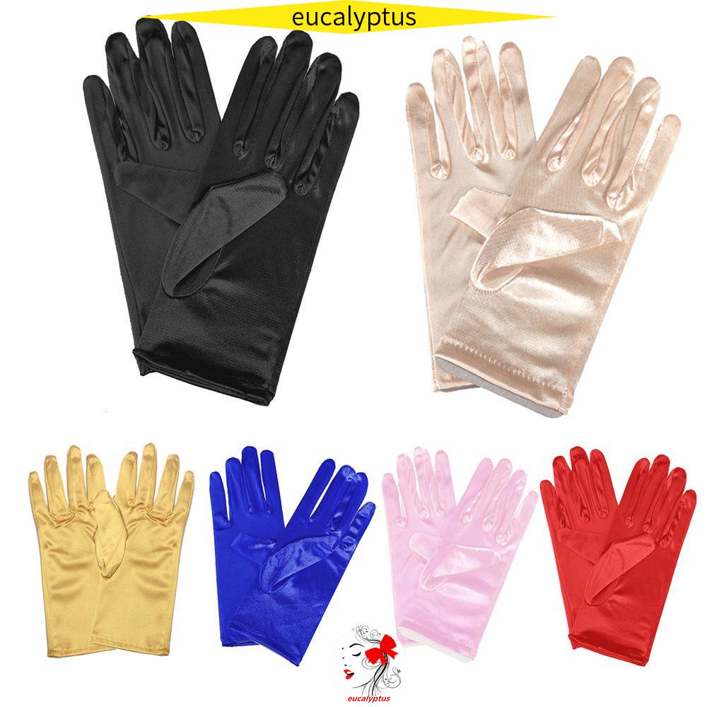 Găng Tay Satin Co Giãn Chống Nắng Kiểu Dáng Thanh Lịch Cho Nữ Trong Các Bữa Tiệc