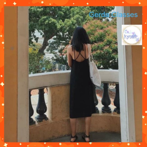 VÁY MAXI 2 DÂY ĐAN LƯNG HOT - (Sp sẵn)