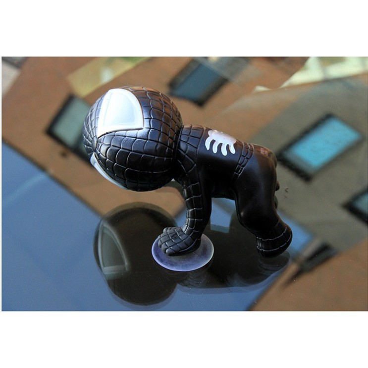 Người nhện spider-man gắn kính xe hơi trang trí nhà cửa HÌNH THẬT 2 màu đen đỏ