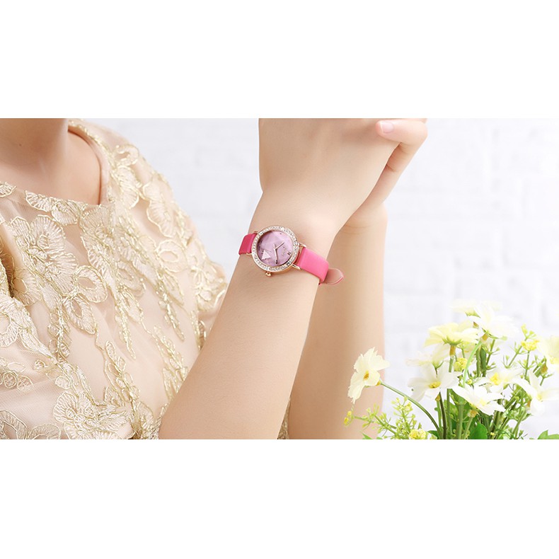 Đồng hồ nữ JA-823D Julius Hàn Quốc dây da