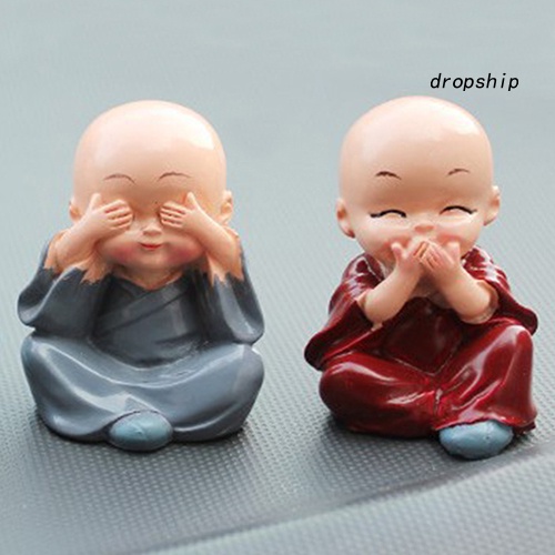 Set 4 Tượng Chú Tiểu Hoạt Hình Dễ Thương Dùng Để Trang Trí Nhà Cửa / Xe Hơi | BigBuy360 - bigbuy360.vn