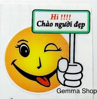 Tem dán decal xe máy hình mặt cười