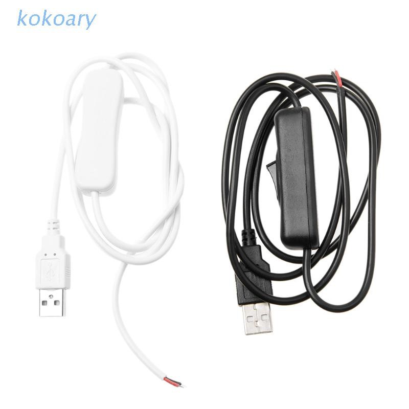 Dây Cáp Sạc 5v Usb 2.0 2pin 2 Dây Dài 1m Có Công Tắc