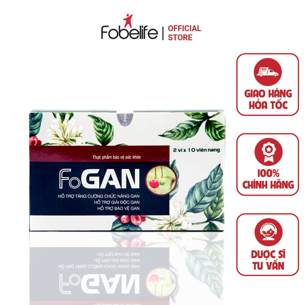 Viên Uống Cà Gai Leo FOGAN FOBE Giúp Thải Độc, Mát Gan- Hộp 20 viên