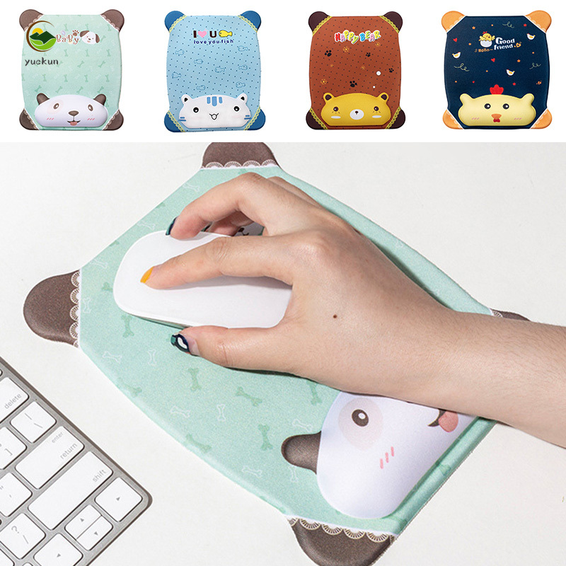 Miếng Lót Chuột Máy Tính Bằng Silicon Mềm Họa Tiết Hoạt Hình Dễ Thương
