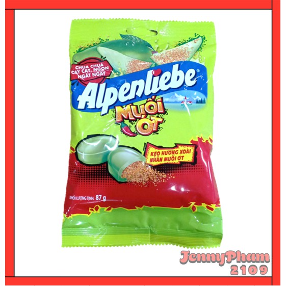 Kẹo Alpenliebe Hương Xoài Muối Ớt 87gr (30 viên)