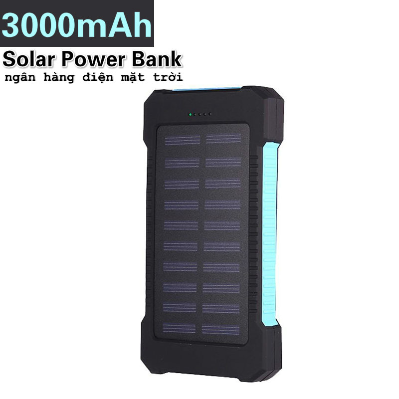 Power bank Pin dự phòng 30000mah 2 USB sạc nhanh ngân hàng năng lượng mặt trời Sạc dự phòng